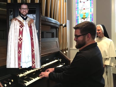 Fr. Aaron playing organ